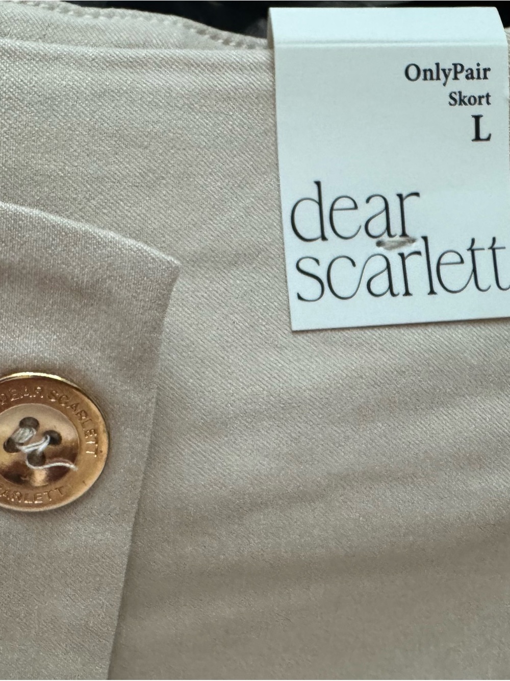 dear scarlett Women's Cream Skort - Classic Tailored Fit